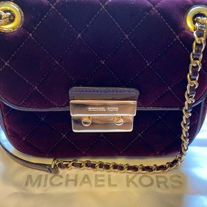Michael Korrs Plum/burgundy evening mini purse